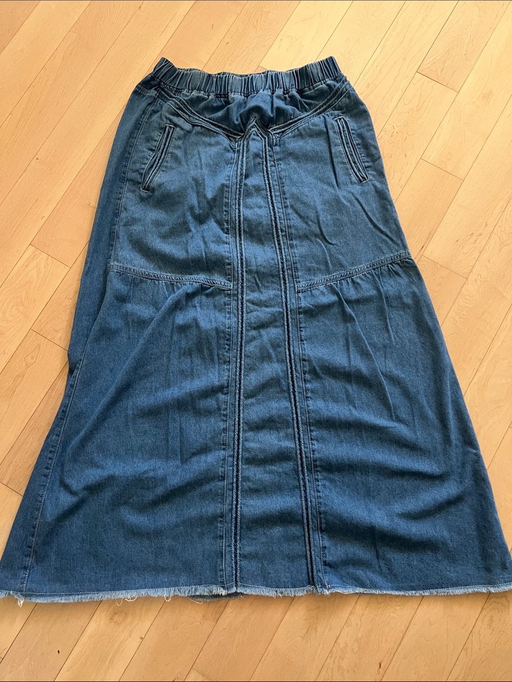 Boss Denim Maxi Skirt - Indigo Blue